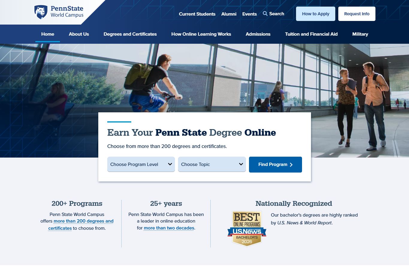 List of Online Colleges in the United States. Complete Guide for Students - Do My Exam For Me Penn State World Campus